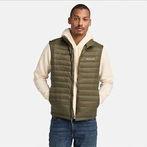 NEW Timberland Mens XXL Green Packable Water Repellent Lightweight Puffer Vest